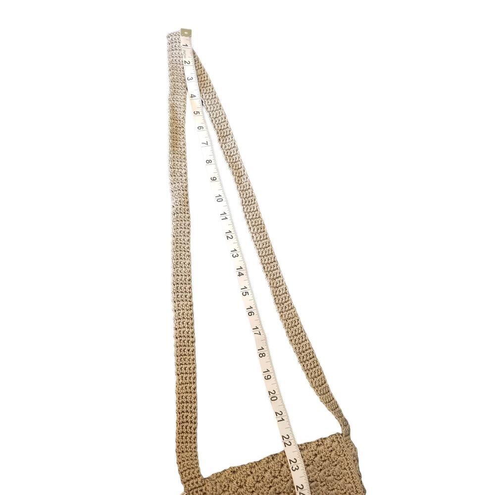 Macramé Crossbody Purse with Flap - Picture 11 of 12